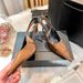 Top Quality Yangshulin 2025 New Korean Style Silver Women's Summer Flat Pointed Toe Pleated Mule Sandals High Heel_vogvips.com