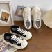 Shell Head Low Top Dissolving For Women Autumn/Winter New Versatile Thick Casual Board Soft Bottom Sports White_vogvips.com