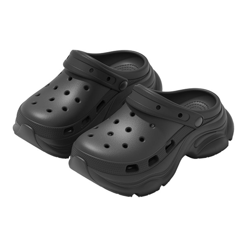 Misu Thick-soled Clogs Women, 2026 New Summer Model, Suitable For Outdoor Wear, Shopping, Non-slip Beach Slippers With A_vogvips.com