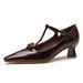 H686-2 Soft Leather Retro High Heel Women's Mary Jane Fashion Solid Color Autumn Winter Shoes For Women_vogvips.com