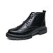 Men's 2024 Spring And Autumn New Brogue Carved High-top Leather Boots British Style Business Formal Groom Wedding Shoes_vogvips.com
