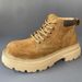 Men's Shoes Cowhide Retro Thick-soled High-top Leather Casual Tooling Rhubarb Martin Boots_vogvips.com