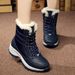 2022 Winter New Cross Border Korean Version Student Lace Up Versatile Waterproof Snow Boots With Velvet Foreign Trade Women's Shoes Trendy Cotton_vogvips.com