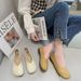 Soft-soled Single Shoes Women's Shallow Mouth Flat-soled Grandma Shoes With Skirts Doudou Shoes_vogvips.com