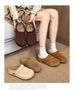 Retro French-style Closed-toe Mules For Women, 2026 New Spring Model, With Internal Height Increase, Thick Sole,_vogvips.com