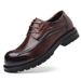 Spring new business dress shoes men's leather casual men's shoes big head thick sole real cowhide commuter shoes_vogvips.com