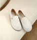 New Summer Cloud Round Head Bag Foot A Slip On Soft Waxy Loafers_vogvips.com