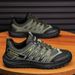 Summer Men's Breathable Closed-Toe Work Shoes, Trendy Versatile Slip-Resistant And Wear-Resistant Sports Casual Work Sho_vogvips.com