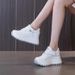 2026 Spring/Summer New 8cm Platform Thick-Soled Height-Increasing Women's Shoes Korean Style Versatile Round-Toe Casual_vogvips.com