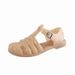 Summer Closed-Toe Roman Women's Sandals Retro Transparent Crystal Beach Flat Heel Plastic Jelly Rainproof Shoes_vogvips.com