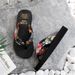 Women Summer EVA Slipper Bohemian Satin Ribbon Female Flip Flop 2024 Beach Simple Leisure Ladies Shoes Sandal Chaussure_vogvips.com