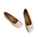 Sheepskin Version~Apricot-colored Women's Summer Commuting Soft Leather Flat Granny Shoes With Square Toe And Shallow_vogvips.com