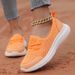 Slip-On Lazy One-Piece Cross-Border Four Seasons Casual Women's 2025 New Model Mom Low-Cut Flat Walking Shoes_vogvips.com