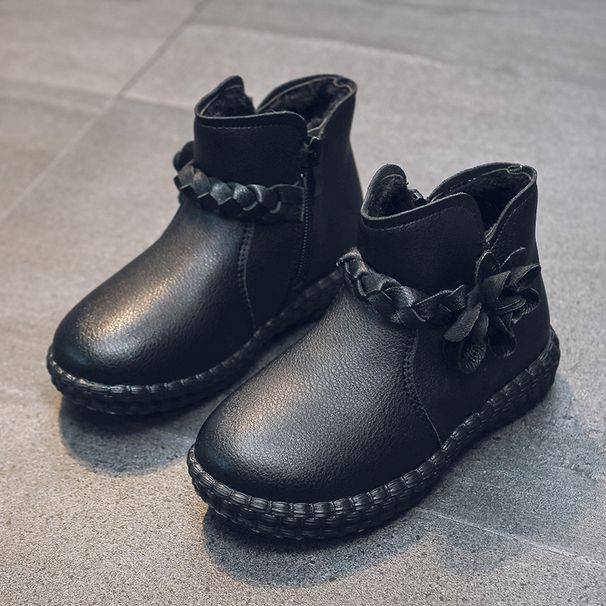 Children's Fall And Winter Girls' Plus Veet Soft Bottom Baby Boots_vogvips.com