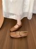 2025 Autumn New Silver Square Head Shallow Mouth For Spring And Summer Gentle Fairy Flat Bottom Grandma Women's Single_vogvips.com