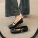 Doudou Shoes Early Spring Retro Square Head Shallow Mouth Mary Jane Single Shoes Women_vogvips.com