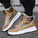 Men's Winter Snow Boots With Fleece Lining, Waterproof Slip-Resistant PVC Sole, Thick Warm Cotton Shoes For Extreme Cold Weather (Black/Gold/Silver)_vogvips.com