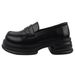 wangjia Wangjia Round Toe Thick Sole Women S Black College Loafers Versatile British Style Formal JK Shoes_vogvips.com