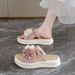 Summer Versatile Fashion Plant Flower Women's Shoes Sandals One-word Slippers Beach Cool Slippers_vogvips.com