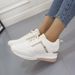 Large Size Leisure Thick Soles Sloping Heels, Casual With Straps And Mesh For Women's Sports Shoes_vogvips.com
