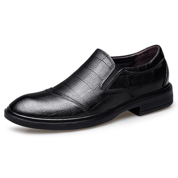 Soft-soled Men's Shoes, Round Head Large Size Foot Shoes, First-layer Casual Leather Shoes Men's Shoes_vogvips.com