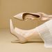 Women's Stiletto High-heeled Shoes 2026 Spring/autumn New Style For Commuting And Professional Use, Solid Color Patent Leather Poi_vogvips.com