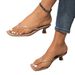 plus Size Low Heeled Sandals Summer Style Women's Flip Flop Stiletto Heel Fashion Wish_vogvips.com