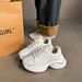 Mesh Dad 2024 New Thick Soled Height Enhancing Summer Breathable For Women Versatile Casual Lightweight Sports Shoes_vogvips.com