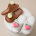 Fruit Color-Block Cotton For Women Winter Home Warmth Girls' Plush Slippers_vogvips.com