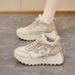 High Top Dad Shoes For Women Version Student Running Comfortable Sports Thick Bottom Heightening Casual Shoes For Women_vogvips.com