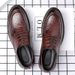 TerraStride Men's New Spring Autumn Hand-Scraped Business Casual British Korean Style Work Groom Wedding Leather Shoes_vogvips.com