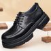 Leather Shoes Men's Formal Style Men's Casual Commuting Thick-soled Heightening Shoes_vogvips.com
