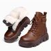 Sheepskin Snow For Women Winter Fleece Sole Martin Short Boots Warm Cotton Shoes Thickened Non-Slip_vogvips.com