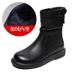 Belt Buckle Versatile Mid-Calf For Women 2024 Autumn Winter New Martin Korean Fashion Genuine Leather Wrinkled Short_vogvips.com