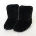 Women's Furry Boots Warm Shoes - Mid-Calf Raccoon Fur Winter Snow Boots_vogvips.com
