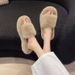 High-End Fuzzy Women, Suitable For Outdoor Wear In Spring And Autumn 2025, New Korean Chic Style Home Slippers,_vogvips.com