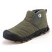 Winter Warm And Thick Cotton Shoes With Velvet, Low Cut Short Boots For Men, Large Snow Boots_vogvips.com