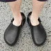 Men's Non-slip Summer Garden Pool Kitchen Work Shoes Beach Women's No Heel Large Size Black Rubber Sandals_vogvips.com