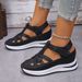 Cross-border Foreign Trade Plus-size Sandals, 2025 Spring New European And American Style Wedge Heel Roman Velcro_vogvips.com