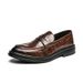 Suitable For All Seasons British Style Business Slip-On For Men, Large Size Casual Loafers, Korean Version Black Lazy Leather Shoes_vogvips.com