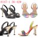 Heel Sandals New Summer Sexy One Strap Rhinestone High Heels Versatile Thin Heel Colorful Fashion Sandals Women Sandals_vogvips.com