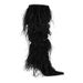 Women's Pointed Toe Stiletto Over The Knee Boots With Ostrich Feather Trim - Elegant High Heel Thigh High Boots For Women_vogvips.com