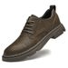 Tattooed Round Head Men's Platform Martin Shoes Sewing Line Retro Outdoor Low Heel Casual Big Head Men's Shoes_vogvips.com
