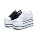 Women's Spring Summer New 2026 Platform Lace Hollow Breathable Height Increasing Single Shoes Korean Style Easy To Match_vogvips.com
