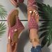 Women's Shoes Flip Flops Women Summer Large Size Hollow Metal Thick Soled Sandals Women_vogvips.com