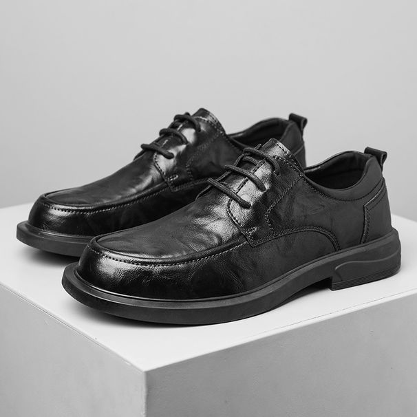 Japanese Soft Sole Business Genuine Leather Formal Men's Pointed Toe Lace-up Wedding Three-joint Oxford Shoes British_vogvips.com