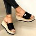 New Plus Size Summer Fish Mouth Cloth Cover, Foot Fashion, Cool Slippers, Height Increasing Wedge Heel Women's Shoes_vogvips.com