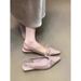 MTX Stunning French Pointed Toe Bowknot Closed-Toe Sandals 2025 New Niche Design Versatile Commuting Date Women's Shoes_vogvips.com