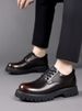 Retro Casual Big Toe Leather Shoes, Polished Leather Shoes_vogvips.com