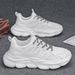 Euro Step Black Sports Shoes 2025 New Summer Men's Thick-Soled Height-Increasing Casual Mesh Breathable Versatile Dad Sneakers_vogvips.com